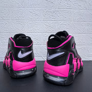Nike Air More Uptempo Black and Pink Sneakers