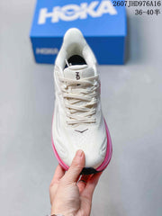 HOKA Clifton 10 White Pink Sneakers 07JHD976A16