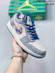 Nike SB Dunk Low Anniversary Custom Grey Blue Sneakers QL1988