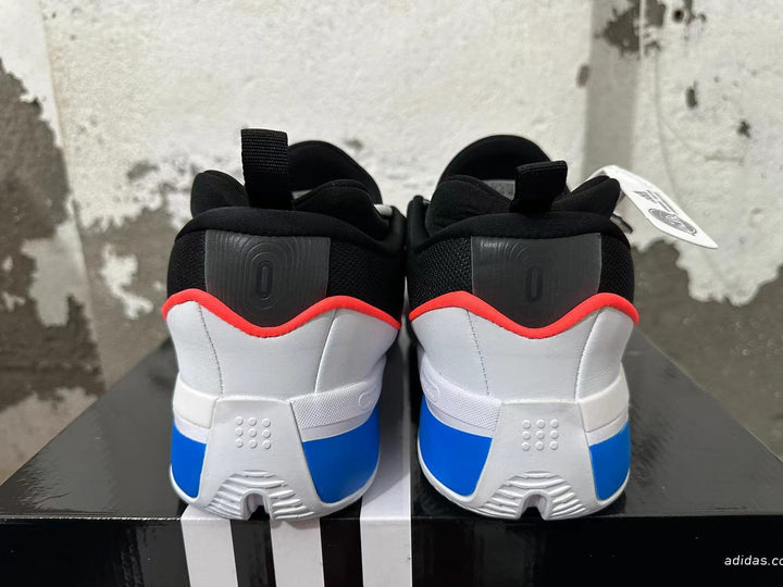 Adidas Basketball Shoes in White, Blue and Black