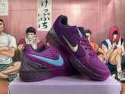 Nike Purple Basketball Shoes with Blue Swoosh