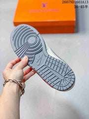 Nike SB Dunk Low LV Print White Grey Sneakers 2607ND1603A13