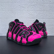 Nike Air More Uptempo Black and Pink Sneakers