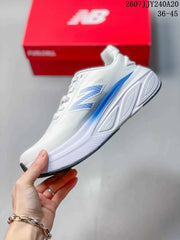 New Balance Fresh Foam X More v6 White Blue Running Shoes