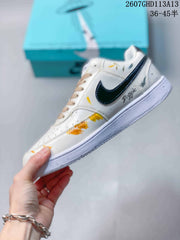 Nike Court Vision 1 Low Custom Graffiti Sneakers White