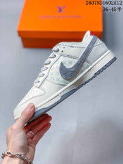 Nike SB Dunk Low Sneakers White Gray Red 2607ND1602A12