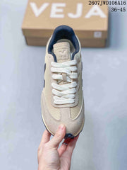VEJA Rio Branco Alveomesh Beige and Navy Sneakers