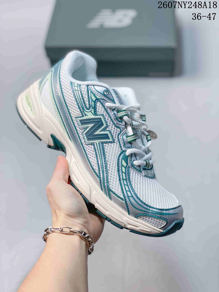 New Balance 740 Unisex Retro Sneakers White and Blue 2607NY248A18