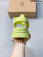 UGG GoldenGlow Women’s Platform Sandals in Lime Green