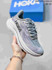 Hoka Clifton 10 Gray Lavender Running Sneakers 711390OWE
