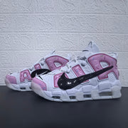 Nike Air More Uptempo Donut Sneakers in White and Pink