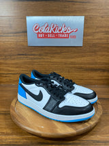Jordan 1 Retro Low OG Black Dark Powder Blue