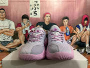 Pink and Gray Basketball Sneakers