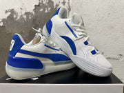 Puma Clyde White and Blue Sneakers