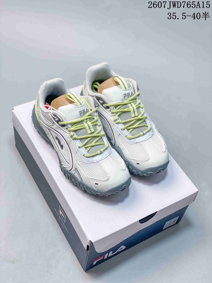 FILA Pebble Low-Top Sneakers White Lime 711650UTU