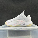 Jordan White and Pink Low-Top Sneakers
