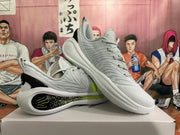 Basketball Shoes in Gray, Black and Neon Yellow