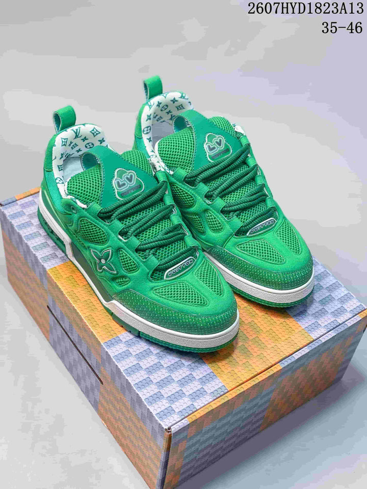 Louis Vuitton Trainer Sneakers Green 2607HYD1823A13