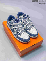 Nike SB Dunk Low Blue and White Low-Top Sneakers
