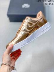 Nike Air Force 1 '07 Low Metallic Gold Sneakers