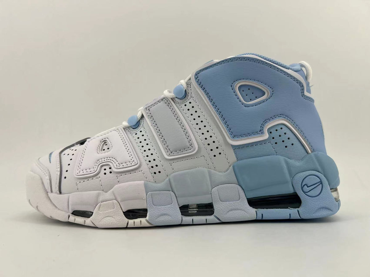 Nike Air More Uptempo Sneakers, White and Light Blue, DJ5159-400