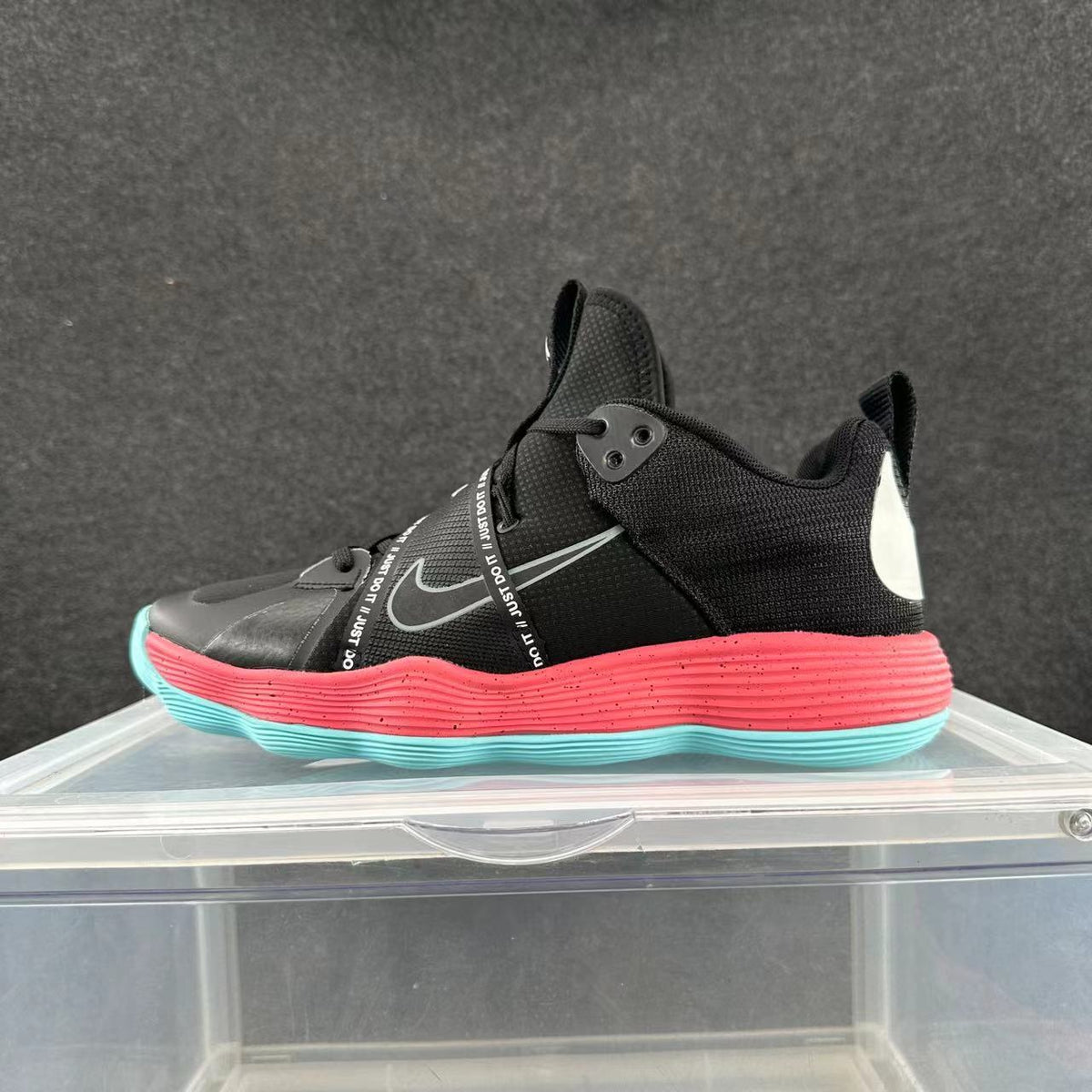 Nike Black and Pink Basketball Shoes