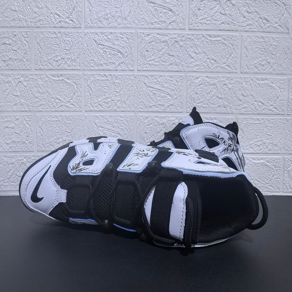 Nike Air More Uptempo Panda Black and White Sneakers