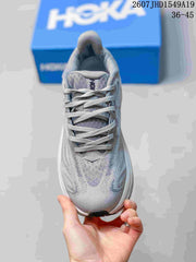 Hoka Clifton 10 Gray Lavender Running Sneakers 711390OWE