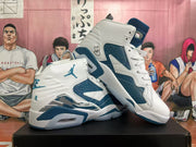 Jordan Air Jordan 6 White and Blue High-Top Sneakers