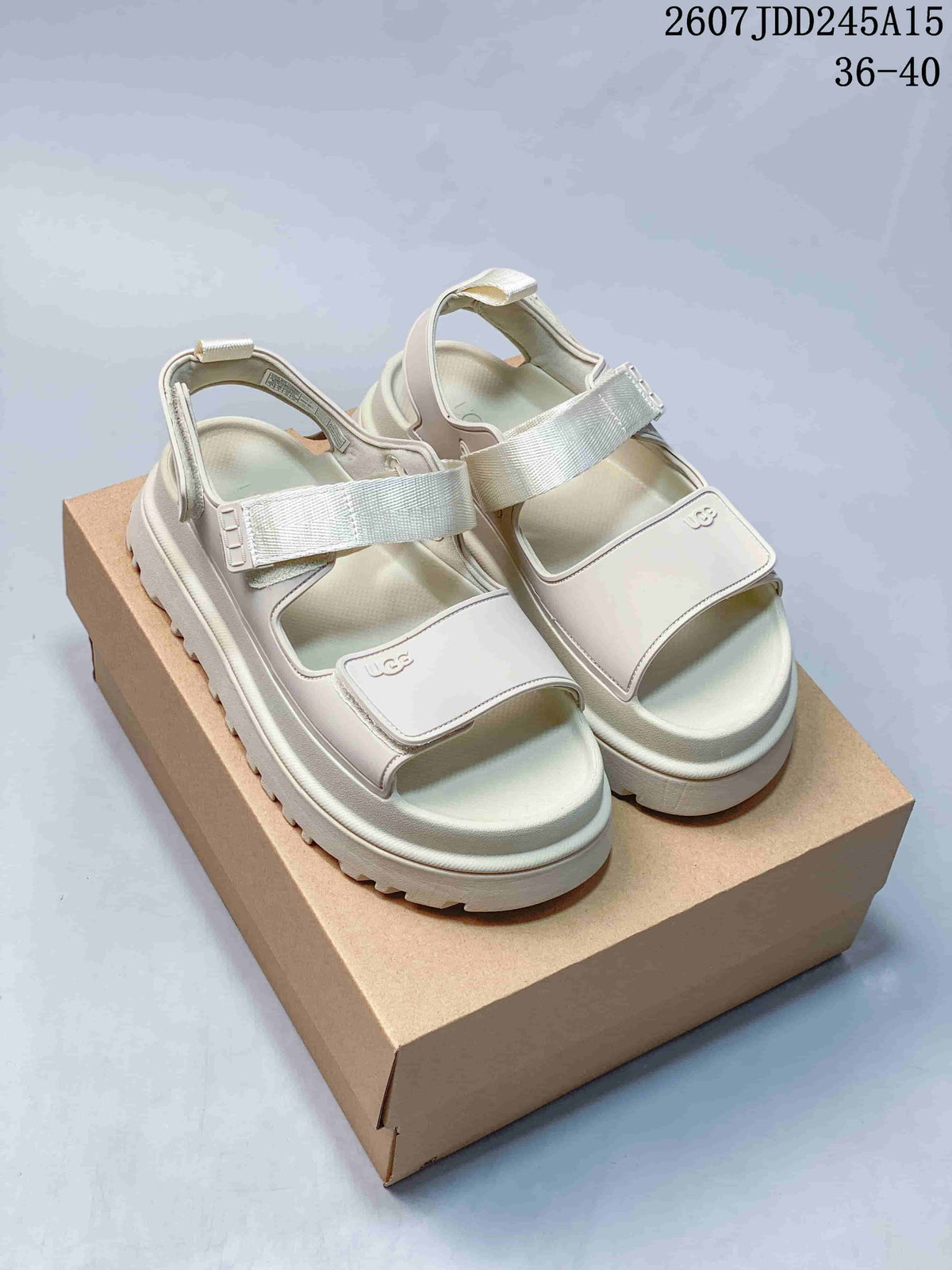 UGG GoldenGlow Women's Platform Sandals in White