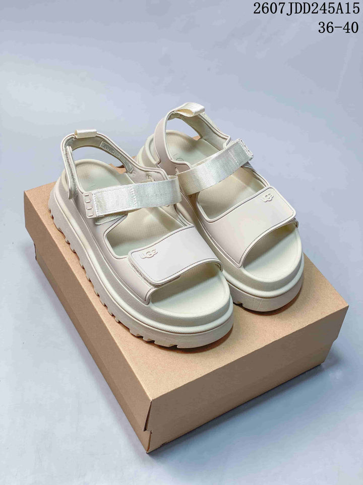 UGG GoldenGlow Women's Platform Sandals in White