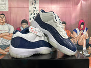 Jordan 11 Low Navy Blue and White Sneakers