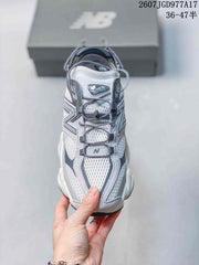 New Balance 9060 Grey White Mule Sneakers