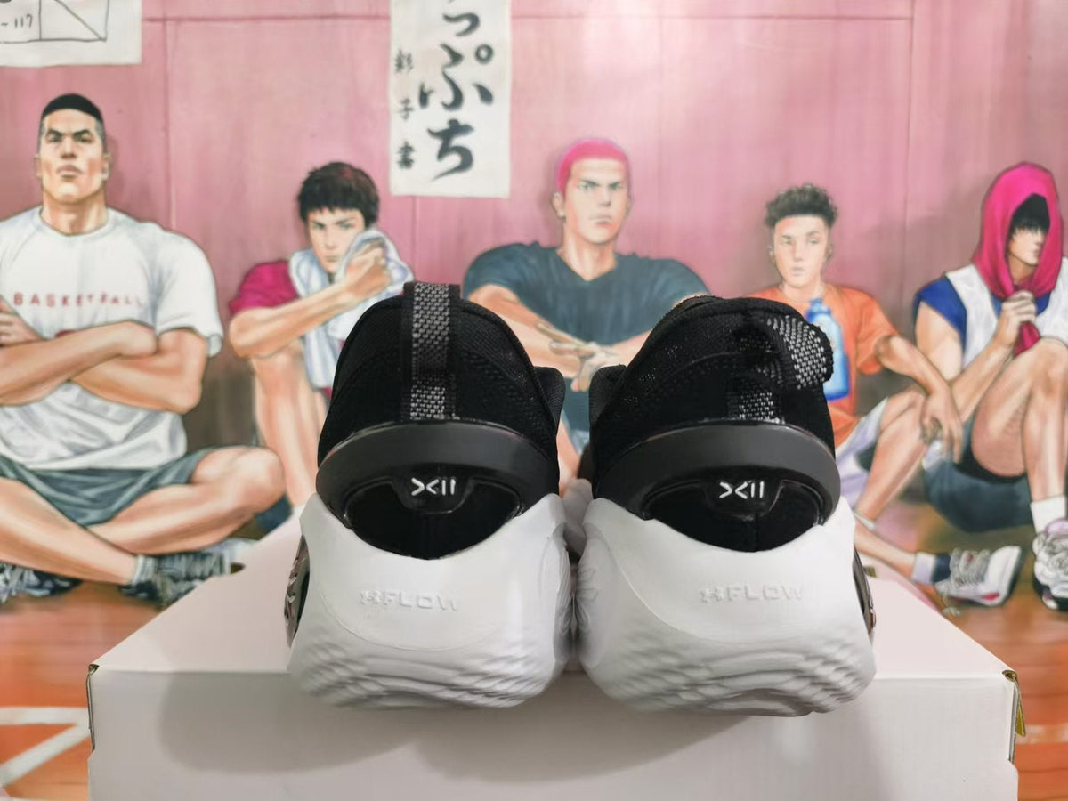 Basketball Sneakers Black White Gray Low-Top