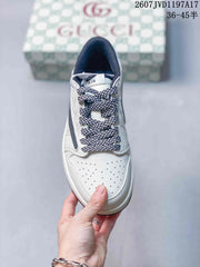 Jordan Air Jordan Low Sneakers White Gray Monogram Style 2607JVD1197A17