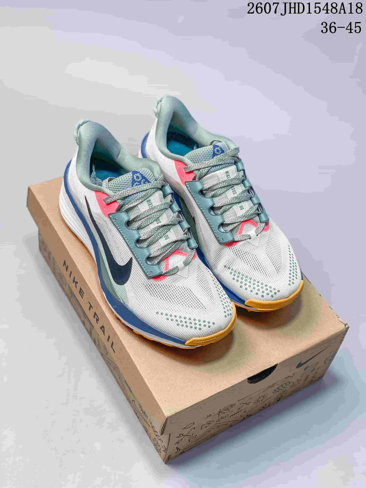 Nike ReactX Pegasus ACG Trail 6 Trail Sneakers Gray Blue