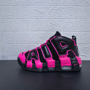 Nike Air More Uptempo Black and Pink Sneakers
