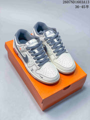 Nike SB Dunk Low LV Print White Grey Sneakers 2607ND1603A13