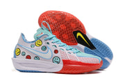Nike GT Cut 3 Basketball Shoes Aqua Red Smiley