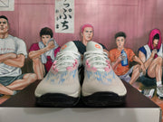 Nike Basketball Shoes in Gray Blue with Pink Accents