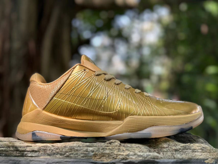 Nike Kobe 5 Basketball Shoes in Metallic Gold