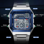 🔥Hot Sale Deals-Unisex-Digitaluhr mit quadratischem Display und Leuchtanzeige