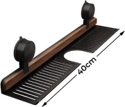🔥Hot selling💥 Walnut Bathroom, Kitchen Suction Cup Shelf