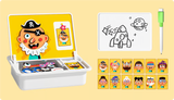 Magnetic Puzzles Face Dress Up Travel Game Double Side Preschool Educational Learning Toy for Kids