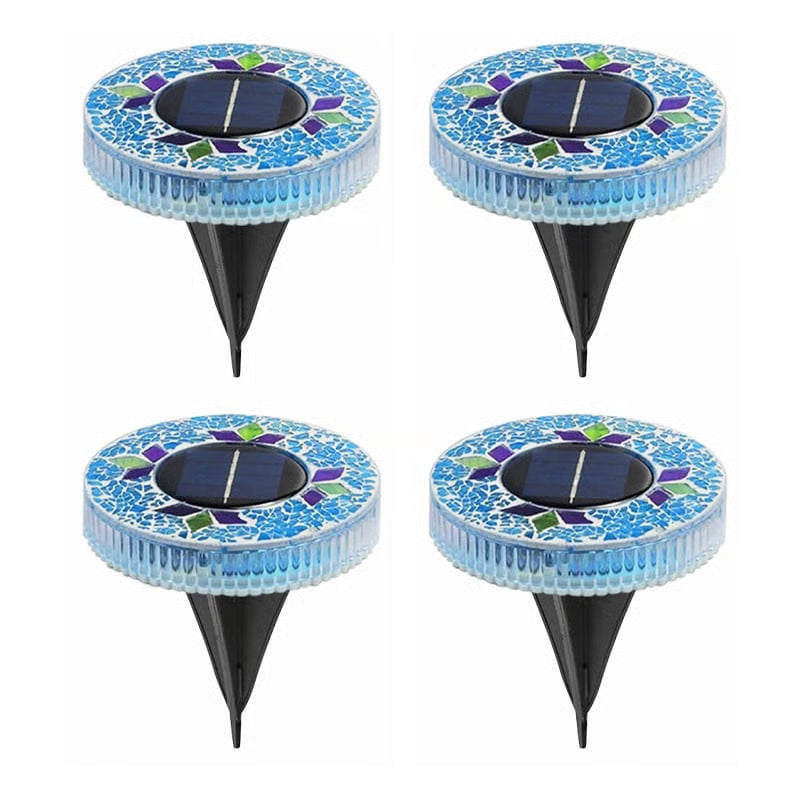 Mosaic Solar Disk Lights