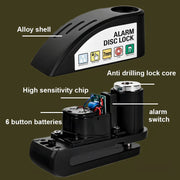 🔒 Motorcycle/Bicycle Disc Brake Lock with Alarm | Instant Security, Effective Deterrent 🚨