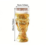 Soccer Trophy Style Beer Glass