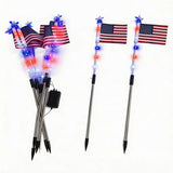 Solar American Flag Pathway Lights
