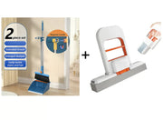 Stand-Up Dustpan Set with 180° Rotating Broom