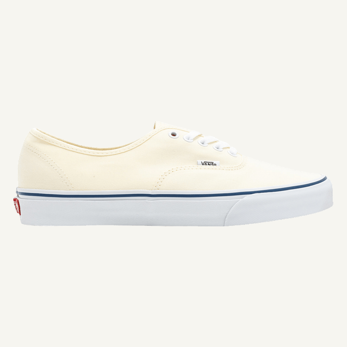 Vans Men's Cream Authentic Canvas Sneakers, VN000EE3WHT